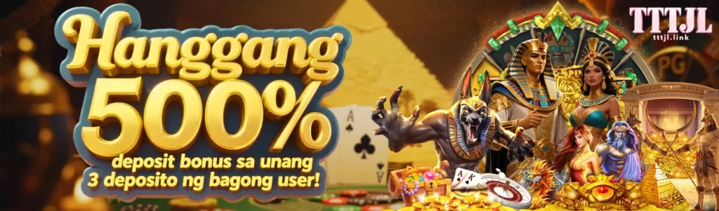 TTTJL online casino homepage banner with featured games and special rewards